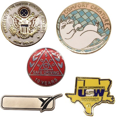 2" Hard Enamel Die Struck Lapel Pins