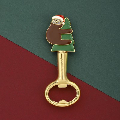 Christmas Tree Sloth Bottle Opener