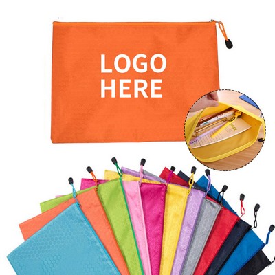 A5 Water-Resistant Zipped Nylon Document Holders