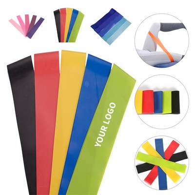 Set Of Five Resistance Loop Exercise Band With Carrying Bag