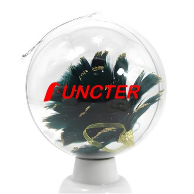 6.3" Clear Acrylic Fillable Ornaments Ball Christmas Ball