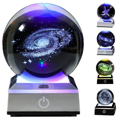 Illuminated Crystal Ball Ornament