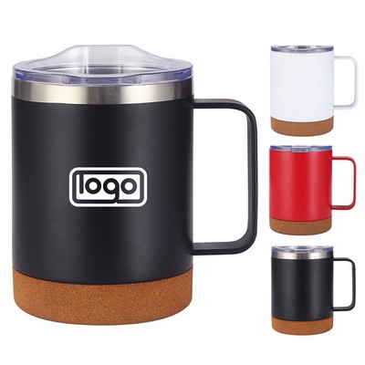 Double Layer Stainless Steel Mug w/ Cork Base Pad