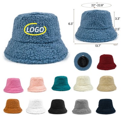 Winter Lamb Wool Warmth Bucket Hat