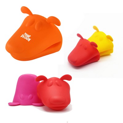 Cute Dog Face Silicone Oven Mitt