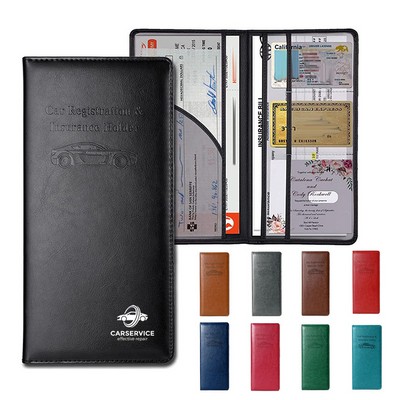 Leather Car Registration and Insurance Card Holder