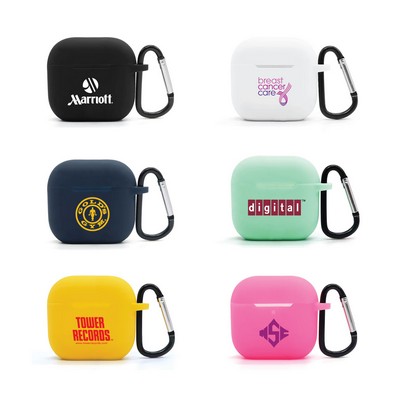 Silicone AirPods Pro Case with Carabiner (Airpods 4)