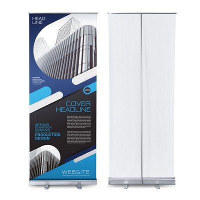 Premium 31.5" X 79" Retractable Aluminum Banner Stand