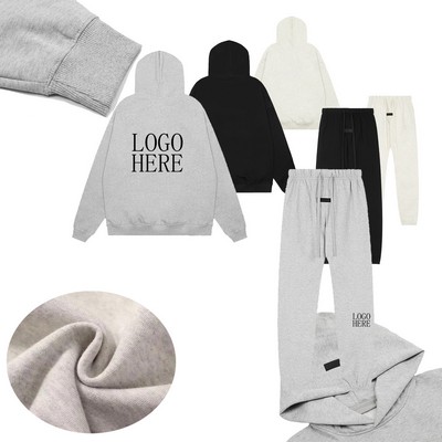 Custom Corporate Sportswear Cotton Hoodie And Sweatpants Set