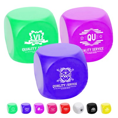 Dice Shaped Round Corner Cube Stress Reliever
