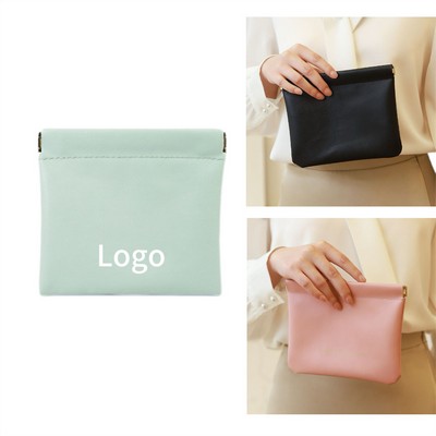 Genuine Leather Squeeze Coin Purse