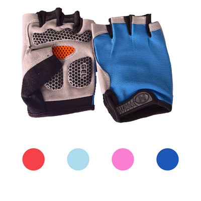 Breathable Snug Fit Sports Protective Fingerless Gloves