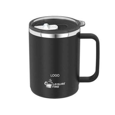 304 Stainless Steel Double-Layer Anti-Scald Mug with Sealed Lid Thermal Insulated Coffee & Water Cup