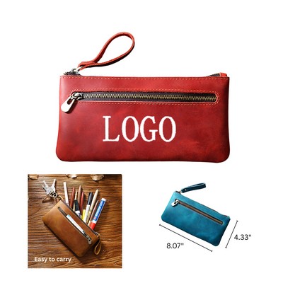 Crazy Horse Leather Pencil Case