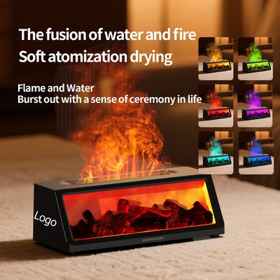 Essential Oil Diffuser, Fireplace Flame Oil Diffuser - Aromatherapy Aroma Humidifier