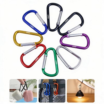 D-shaped Aluminum Carabiner Clip