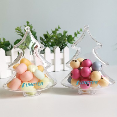 Christmas Tree Shaped Acrylic Fillable Ornaments DIY Christmas Ball