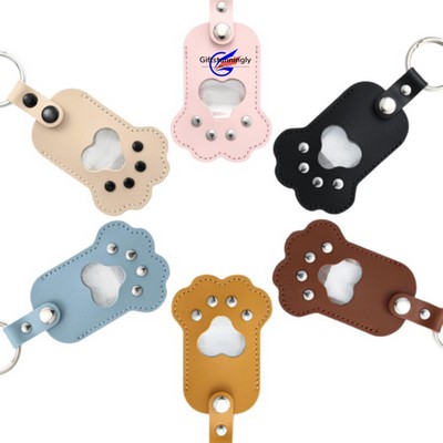 Pet Photo Leather Key Chain For Storage