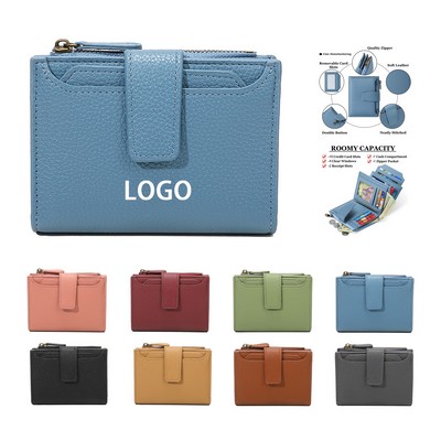 PU Leather Zipper Zero Wallet Card Bag RFID