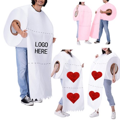 Novelty Toilet Paper Print Stage Costume