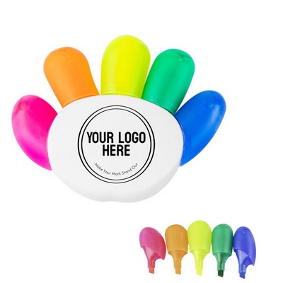 Five-Color Hand-Shaped Highlighter
