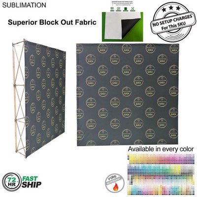 72 Hr Fast Ship - 7.5' Straight Wall Tension Fabric Pop-up Display, Superior Block Out fabric