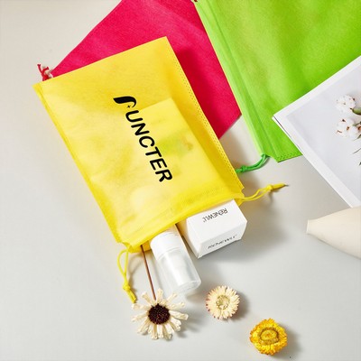 7.88" x 11.03" Non-Woven Drawstring Travel Bag Storage Bags