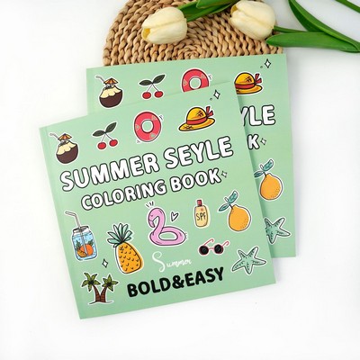 Fully Customized Pattern Coloring Book Summer Theme DIY Books for Adults & Kids - 40 Sheets