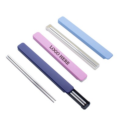 Portable & Reusable Chopsticks Stainless Steel Chopsticks with Case