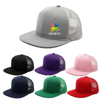 Flat-Brimmed Acrylic Hip-hop Baseball Cap