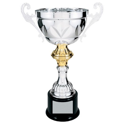 Metal Cup with Handles Trophy on Plastic Base - ACU09