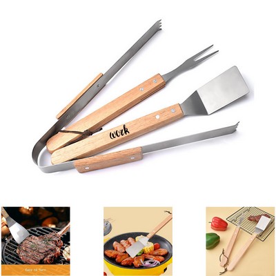 3PCS BBQ Stainless Steel Grill Tools Set