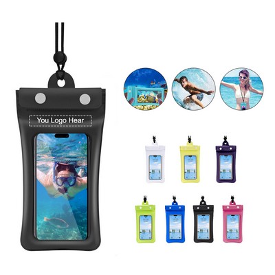Floating Waterproof Cell Phone Case With Layard