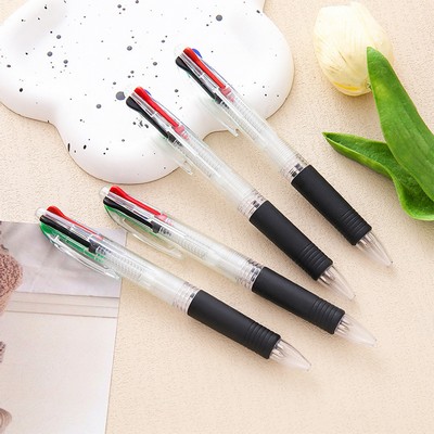 Clear Pen Barrel 4-Color Original Retractable Ballpoint Pen
