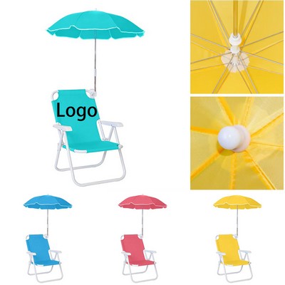 ShadeBuddy Kids' Portable Beach Chair with Sun Umbrella