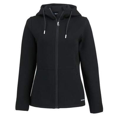 Cutter and Buck Ladies Roam Epic Comfort Recycled Full Zip Hooded Jacket