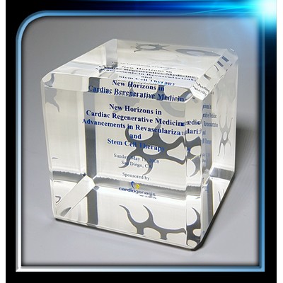 Lucite Rounded Corner Cube Award (3"x3"x3")