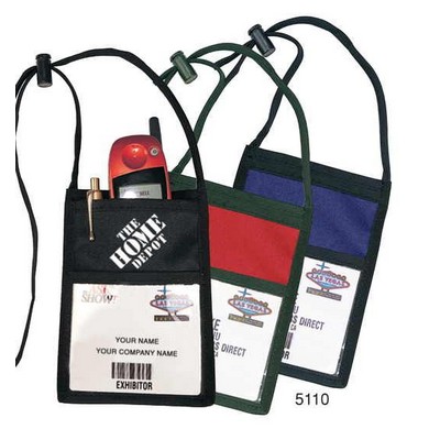 Nylon Neck Wallet w/Pocket