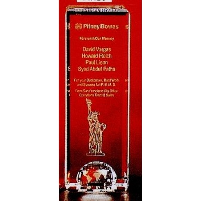 Crystal Series 2¾"x2¼"x8" Crystal World Tower Award