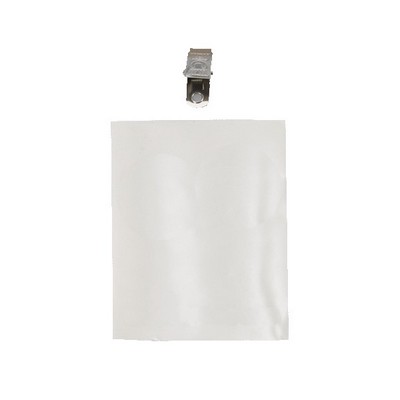 3" x 4" Blank Vertical Vinyl Pouch with Bulldog Clip