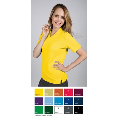 Ladies Moisture Wicking Short Sleeve Polo Shirt