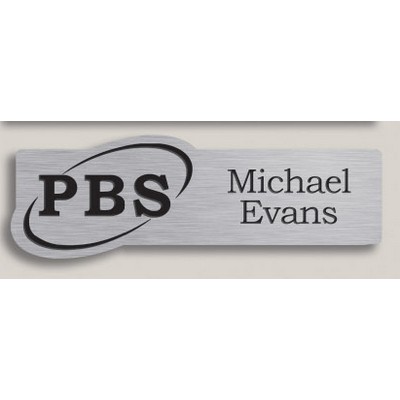 Plastic Name Tag w/Magnet (3" x 1")