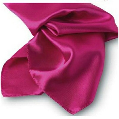 Fuchsia Pink Polyester Satin Scarf - 8"x45"