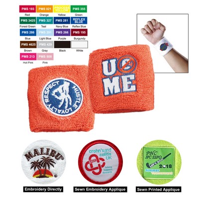 Free Shipping Soft cotton/polyester Terry Cloth Sport Wristbands.