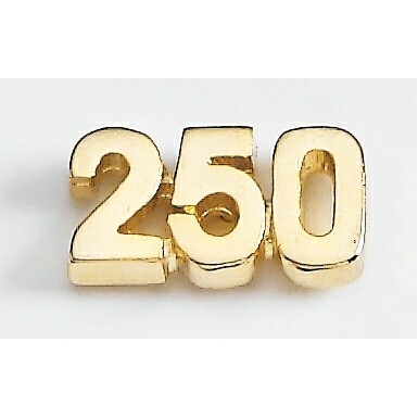 250 (numeral) Marken Design Cast Lapel Pin (Up to 3/4")