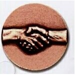 Stock Newport Mint Medal - 1 1/2" (Handshake)
