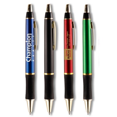Barton Click Pen - Gold Accents