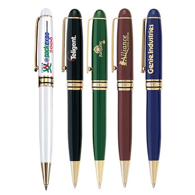 Metal Pen, Ballpoint pen, Twist action, Blue ink refill optional