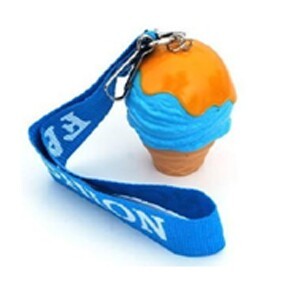 Ice Cream Cone Keychain w/ Strap