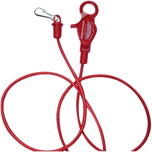 Red ABS Bungee Cord Luggage Strap w/ Clip (36")
